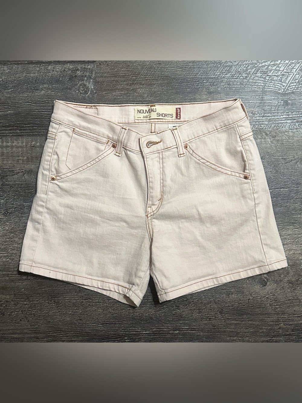 Levi's Pale Pink Denim Shorts